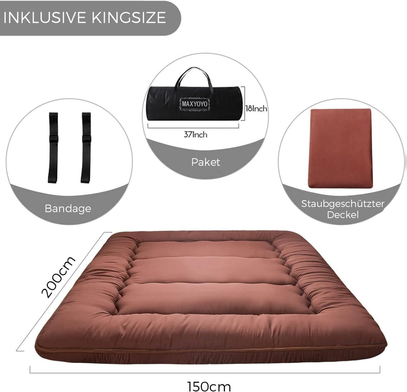 Floor Futon Mattress Thicken Tatami Sleeping Pad Foldable