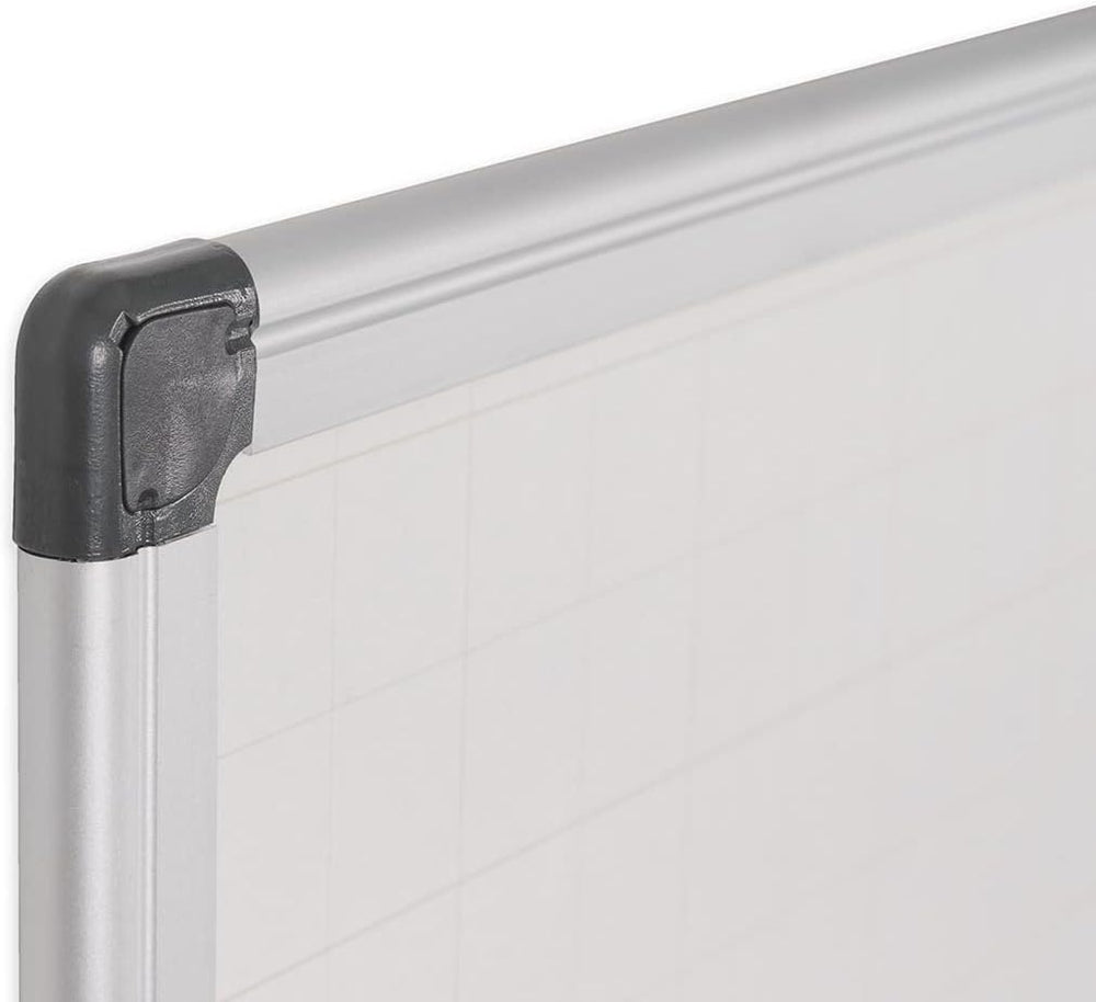 Maya Gridded Magnetic Aluminium Framed Whiteboard