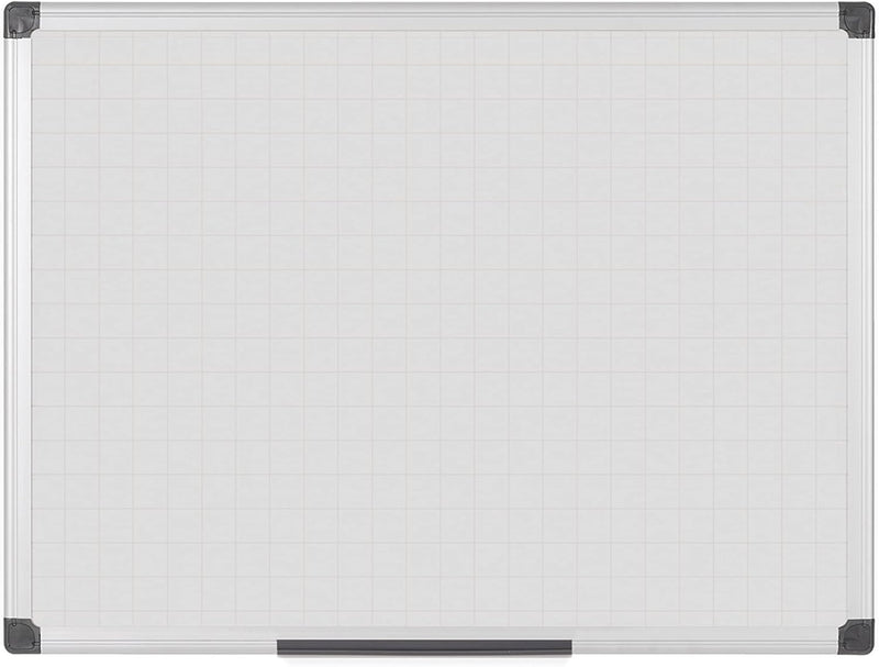 Maya Gridded Magnetic Aluminium Framed Whiteboard