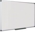 Maya Gridded Magnetic Aluminium Framed Whiteboard