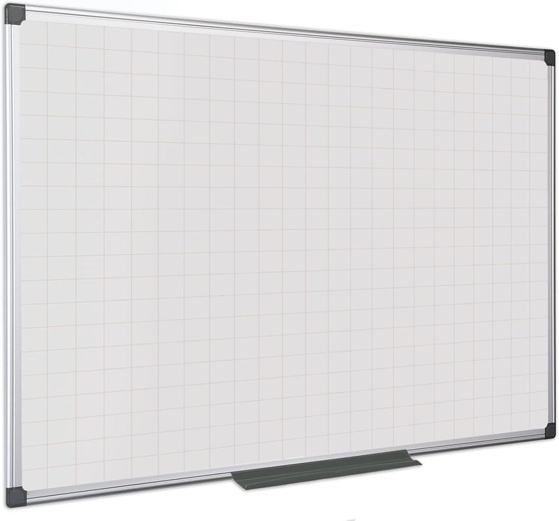 Maya Gridded Magnetic Aluminium Framed Whiteboard