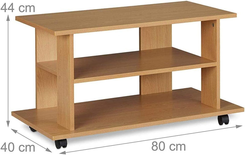 MDF Wood TV Cabinet with 2 Shelves