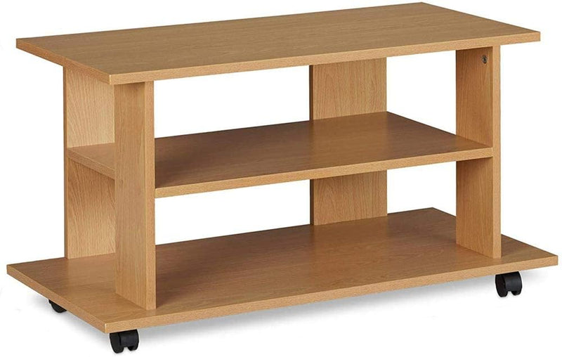 MDF Wood TV Cabinet with 2 Shelves