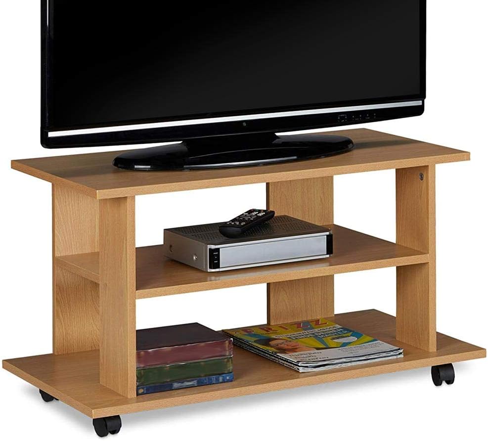 MDF Wood TV Cabinet with 2 Shelves