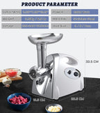 Meat Grinder Electric 3500W Mincer Machine Stainless Steel