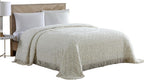 Medallion Chenille Bedspread Queen Blush