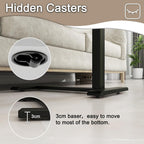 Medical Adjustable Overbed Bedside Table with Hidden Casters