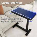 Medical Adjustable Overbed Bedside Table with Hidden Casters
