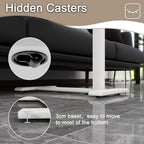 Medical Adjustable Overbed Bedside Table with Hidden Casters