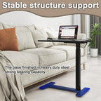 Medical Adjustable Overbed Bedside Table with Hidden Casters