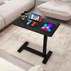 Medical Adjustable Overbed Bedside Table with Hidden Casters