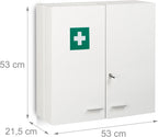 Medicine Cabinet Lockable 11 Compartments Steel
