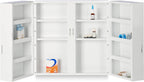 Medicine Cabinet Lockable 11 Compartments Steel