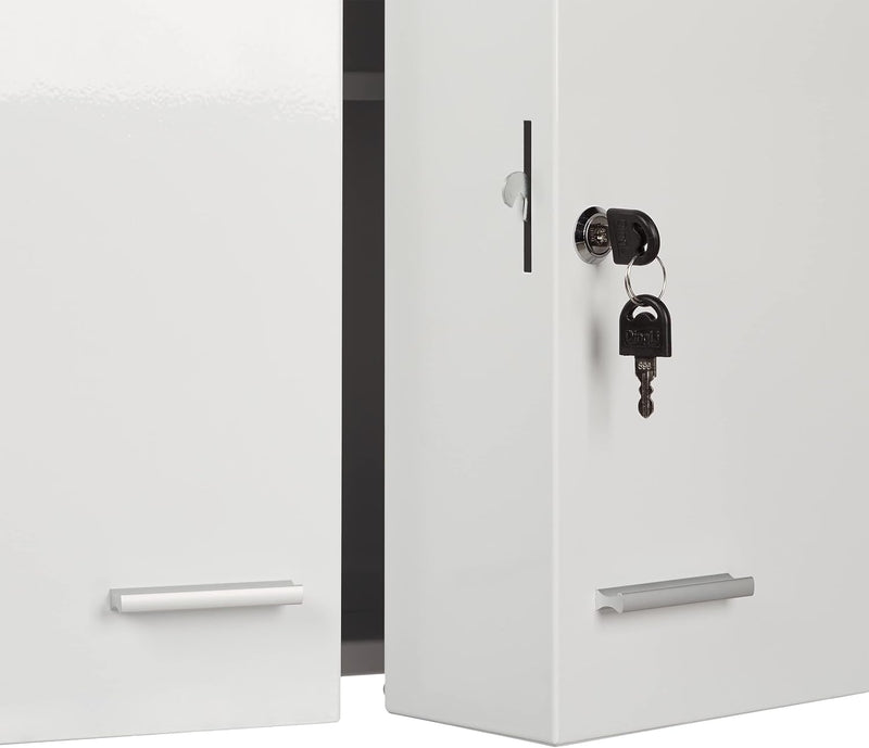Medicine Cabinet Lockable 11 Compartments Steel