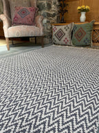 Medium Greta Herringbone Rug with Soft Flat Weave