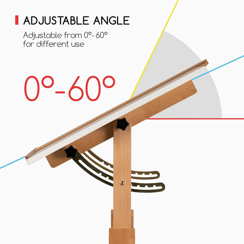 Adjustable Drafting Table: 35.5" X 23.5" Art Drawing