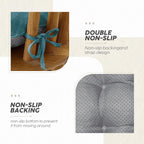 Memory Foam Dining Chair Cushions Attachable (Set of 6)