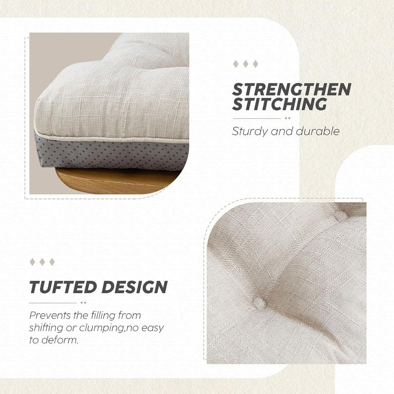 Memory Foam Dining Chair Cushions Attachable (Set of 6)