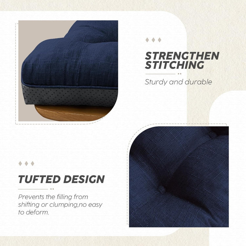 Memory Foam Dining Chair Cushions Attachable (Set of 6)