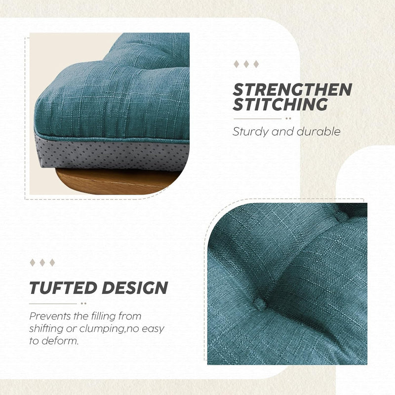 Memory Foam Dining Chair Cushions Attachable (Set of 6)