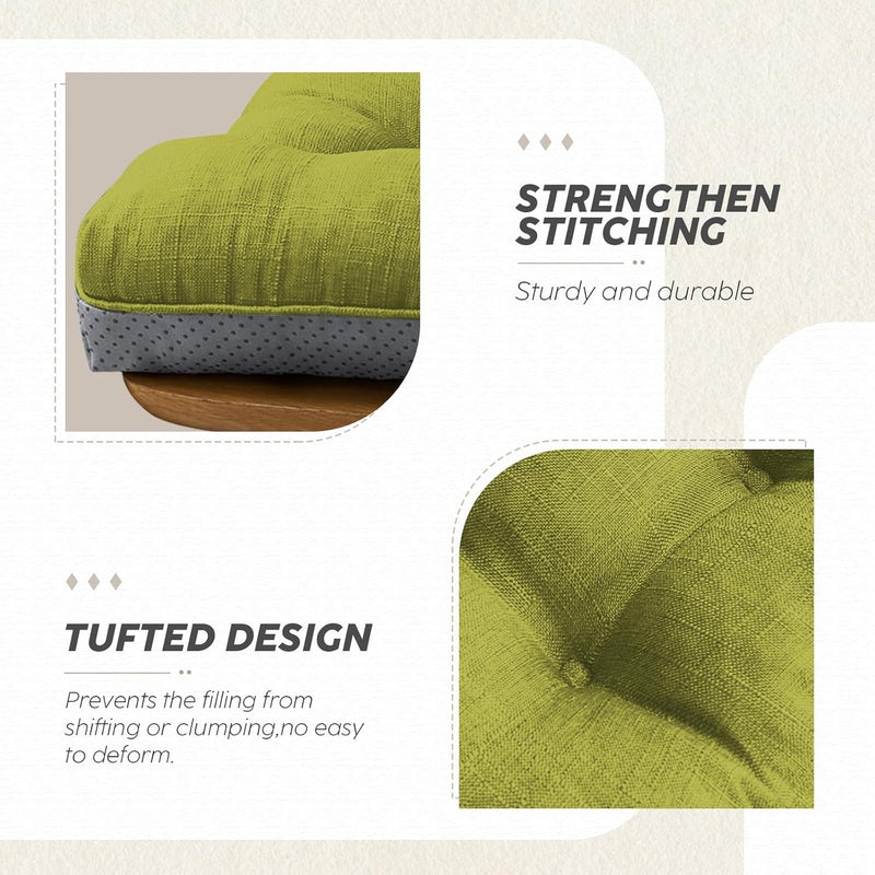 Memory Foam Dining Chair Cushions Attachable (Set of 6)