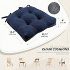 Memory Foam Dining Chair Cushions Attachable (Set of 6)