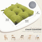 Memory Foam Dining Chair Cushions Attachable (Set of 6)