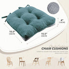 Memory Foam Dining Chair Cushions Attachable (Set of 6)
