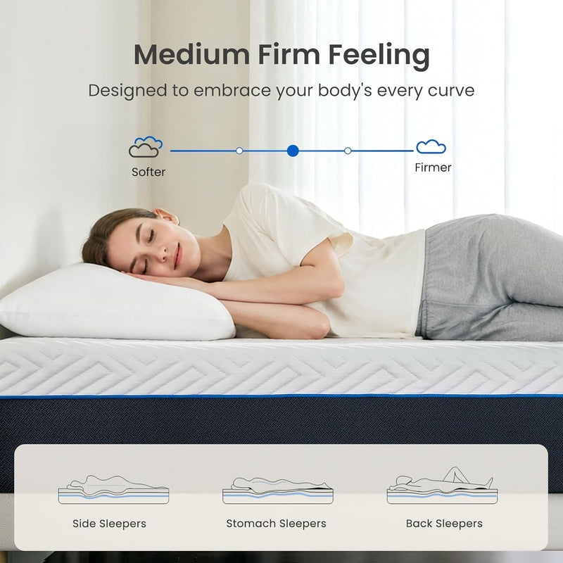 Memory Foam Mattress 90x190x16CM — Medium Firm Orthopaedic