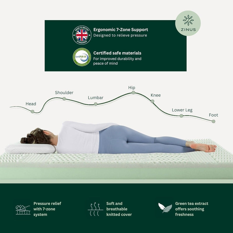 Memory Foam Mattress Infused with Tea ' Height