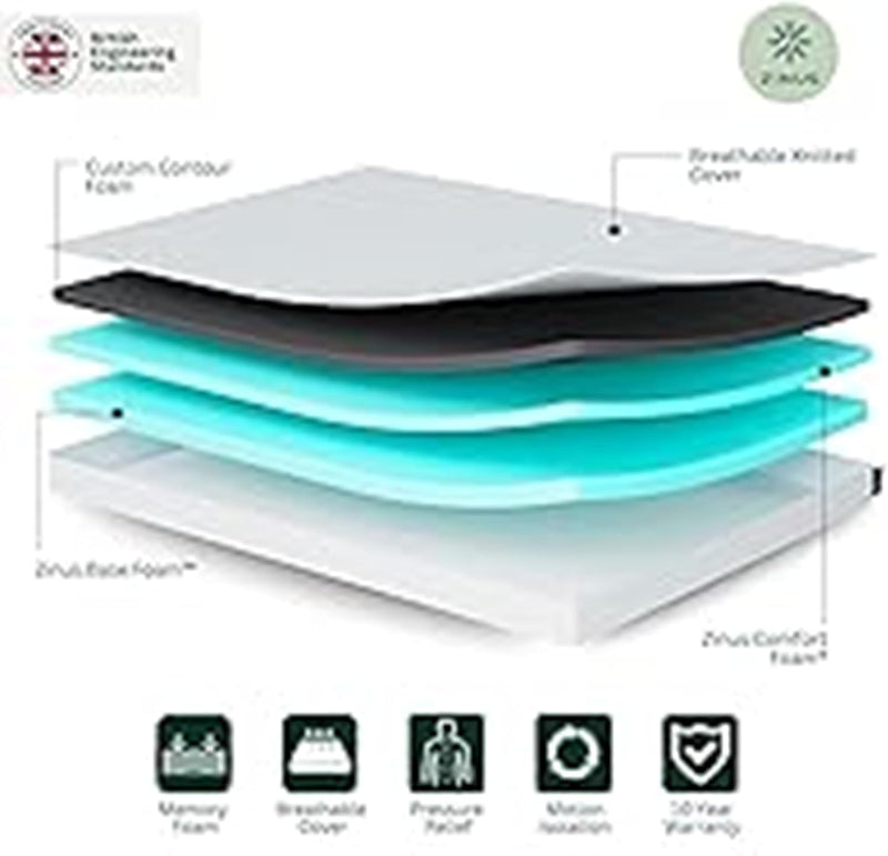 Memory Foam Mattress Infused with Tea ' Height