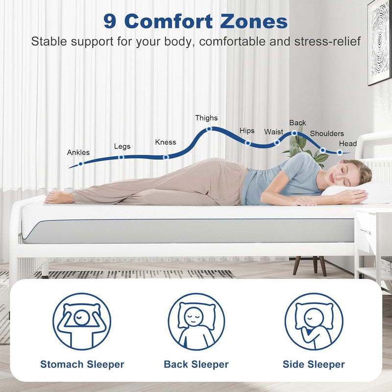 Memory Foam Mattress Medium Firm Feel Soft Skin-Friendly