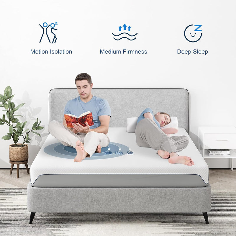 Memory Foam Mattress Medium Firm Feel Soft Skin-Friendly