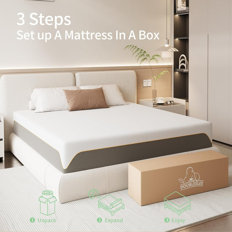Memory Foam Mattress Medium Firm Feel Soft Skin-Friendly