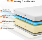 Memory Foam Mattress Medium Firm Soft Skin-Friendly Fabric