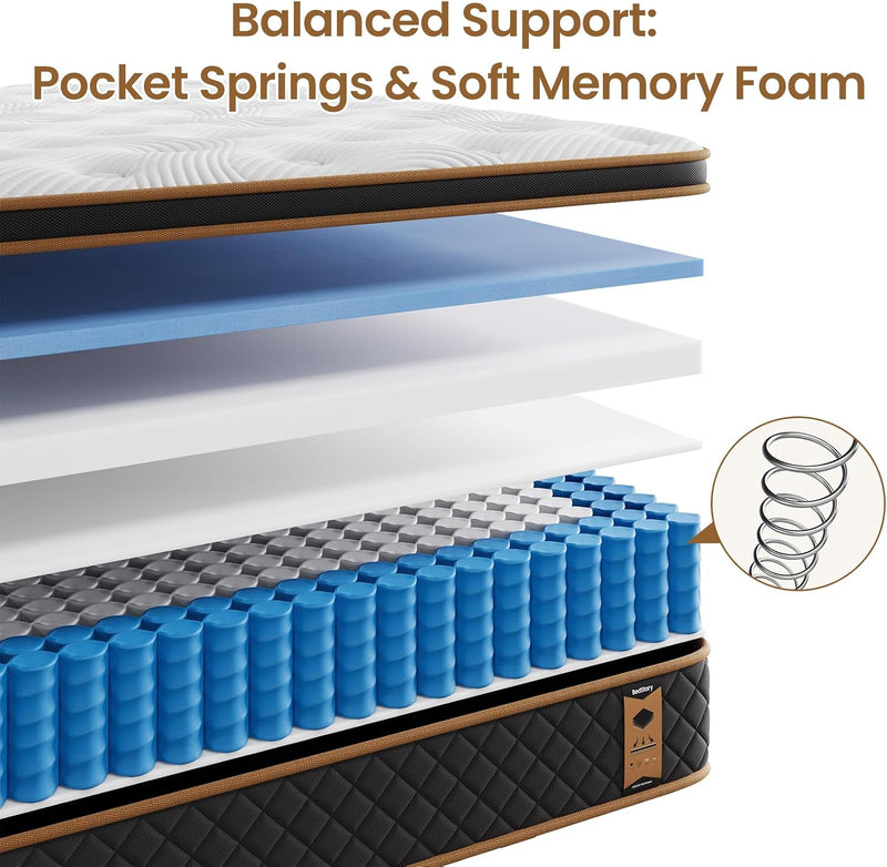 Memory Foam Pocket Spring Hybrid Mattress