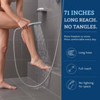 Metal 10" Dual Square Shower Head Combo Rain