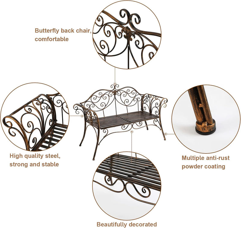 Metal Antique Garden Benches Clearance