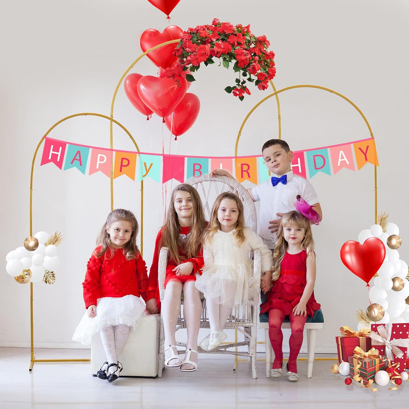 Metal Arch Backdrop Stand 7.2 6.6 5.9FT Wedding (Set of 3)