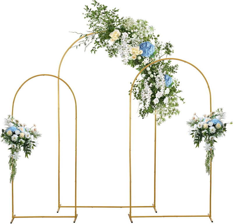 Metal Arch Backdrop Stand 7.2 6.6 5.9FT Wedding (Set of 3)