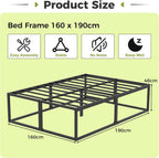 Bed Frame with Sturdy Slats Support