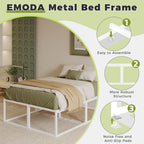 Bed Frame with Sturdy Slats Support