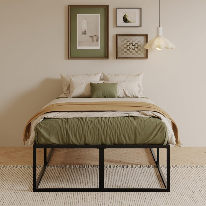 Bed Frame with Sturdy Slats Support