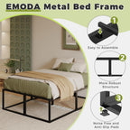 Bed Frame with Sturdy Slats Support