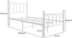 Metal Bed Frame with Headboard