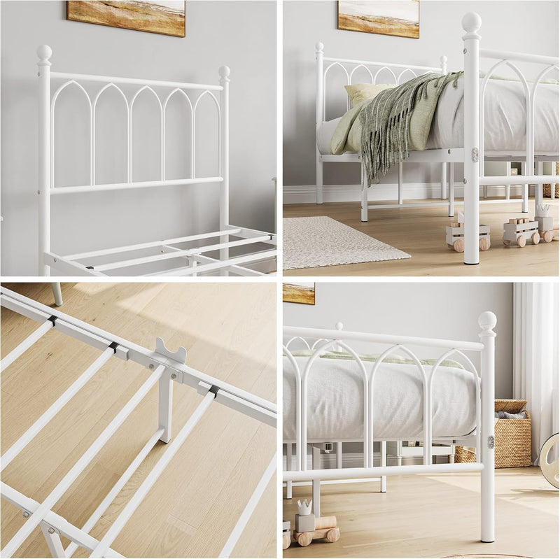 Metal Bed Frame with Headboard