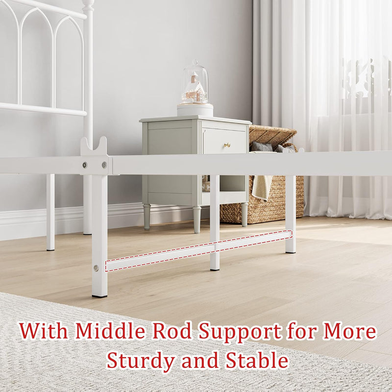 Metal Bed Frame with Headboard