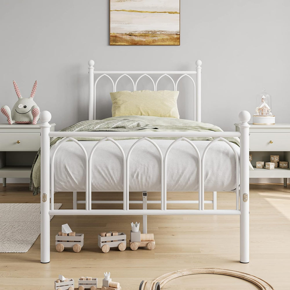 Metal Bed Frame with Headboard