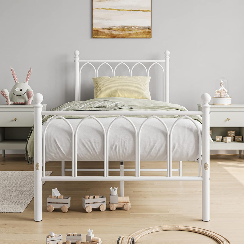 Metal Bed Frame with Headboard
