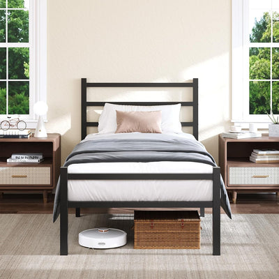 Metal Bed Frame Iron with Headboard and Footboard